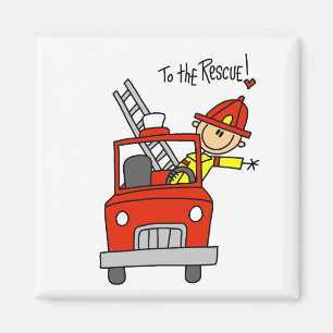 Feuerwehrmann zur Rettung T-Shirts und Geschenke Magnet