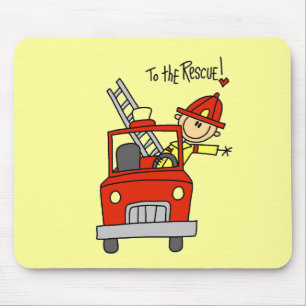 Feuerwehrmann zur Rettung T-Shirts und Geschenke Mousepad