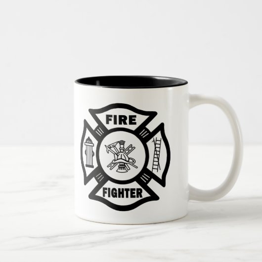 Feuerwehrmann Zweifarbige Tasse (Rechts)
