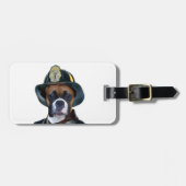 Feuerwehrmannboxer Gepäckanhänger (Vorderseite horizontal)
