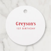 Feuerwehrmännchen Geburtstags-Liebesmarken Geschenkanhänger (Rückseite)