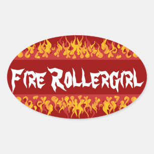 Feuerwehrmännchen Ovaler Aufkleber