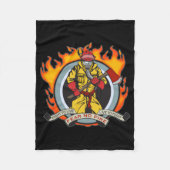 Feuerwehrmänner befürchten kein Feuer Fleecedecke (Vorderseite)