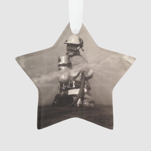 Feuerwehrmänner bei der Arbeit Ornament (Vorderseite)