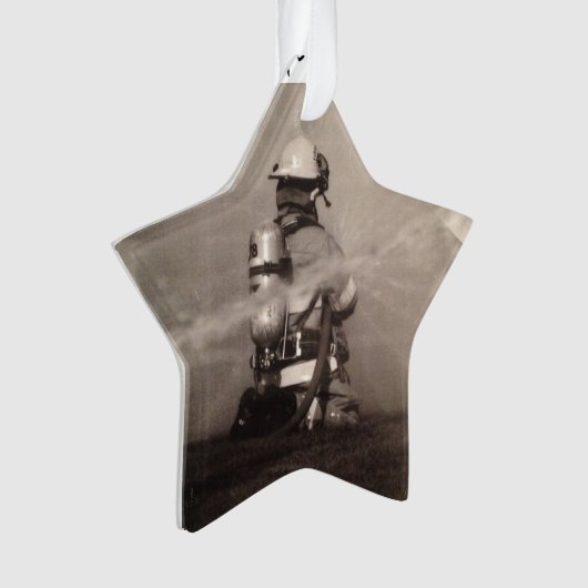 Feuerwehrmänner bei der Arbeit Ornament (Vorderseite)