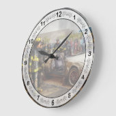 Feuerwehrmänner - die Feuerdemonstration Große Wanduhr (Winkel)