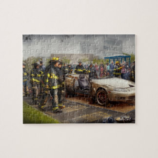 Feuerwehrmänner - die Feuerdemonstration Puzzle