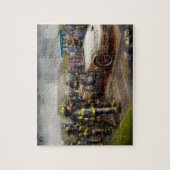 Feuerwehrmänner - die Feuerdemonstration Puzzle (Vertikal)