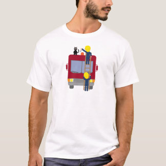 Feuerwehrmänner, die Katze T - Shirt retten