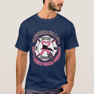 Feuerwehrmänner für einen Heilungs-Brustkrebs T-Shirt