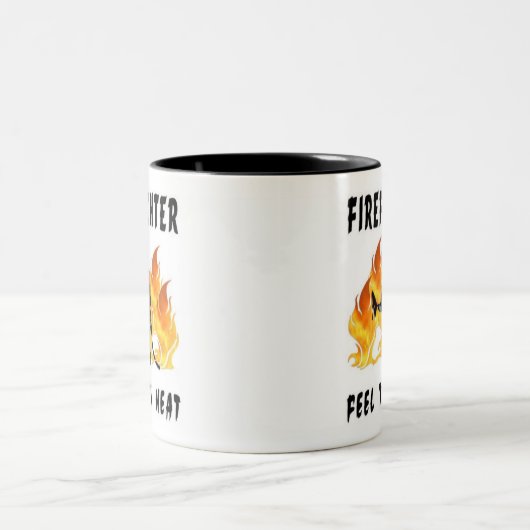 Feuerwehrmänner glauben der Hitze Zweifarbige Tasse (Mittel)