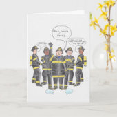 Feuerwehrmänner Karte (Gelbe Blume)