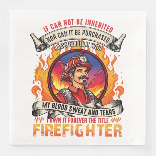 Feuerwehrmänner Serviette (Vorderseite)