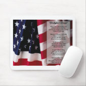 Feuerwehrmanngebetsschwarzdruck Mousepad (Mit Mouse)