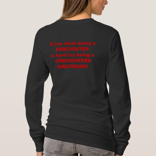 Feuerwehrmannmädchen T-Shirt (Rückseite)
