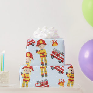 Feuerwehrmannmusterspaß Party-Verpackungspapier Geschenkpapier