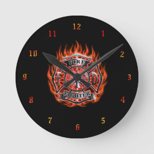Feuerwehrmannuhr Runde Wanduhr