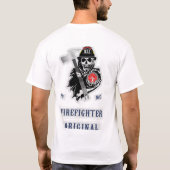 Feuerwehrmannvorlage T-Shirt (Rückseite)