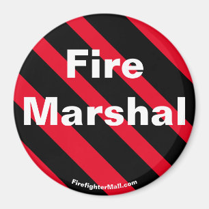 Feuerwehrmarschall Schwarz/Rot Magnet