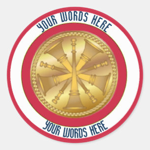 Feuerwehrmeister 5 Bugle Medallion Custom Sticker