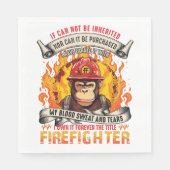 Feuerwehrmonkey Serviette (Vorderseite)
