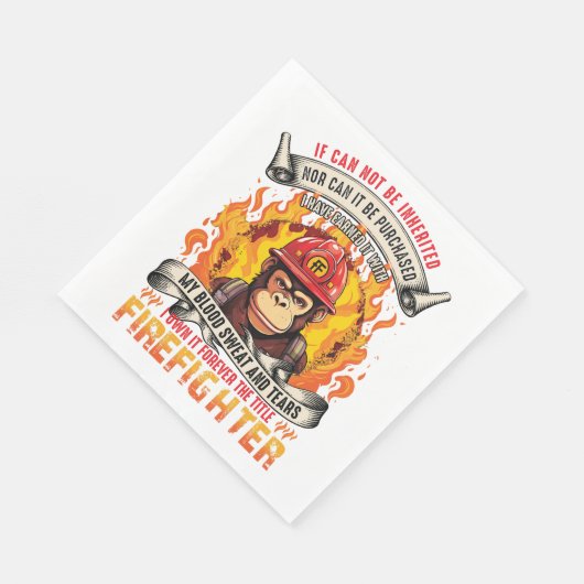 Feuerwehrmonkey Serviette (Ecke)