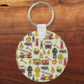 Feuerwehrmuster, Feuerwehrfahrzeug, Rettungsgetrie Schlüsselanhänger (Vorderseite)