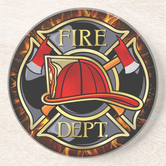 Feuerwehrmuster Getränkeuntersetzer (Vorne)