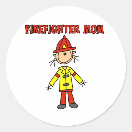 Feuerwehrmutter Runder Aufkleber (Vorderseite)