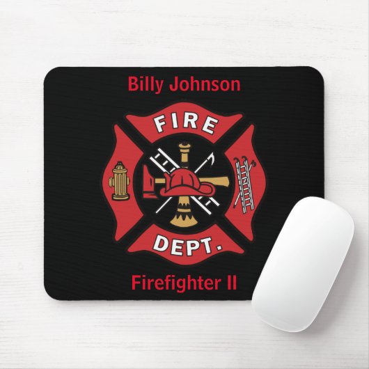 Feuerwehrname und Rufzeichen Mousepad (Mit Mouse)