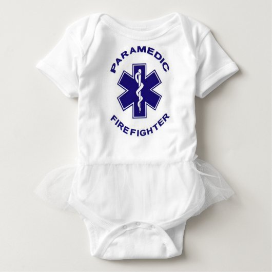 Feuerwehrparamedizin Baby Strampler (Vorderseite)