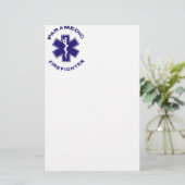 Feuerwehrparamedizin Briefpapier (Stehend Vorderseite)
