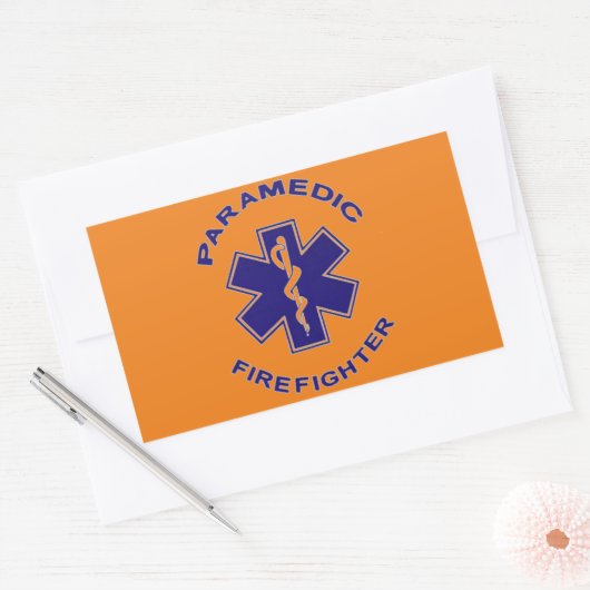 Feuerwehrparamedizin Rechteckiger Aufkleber (Umschlag)