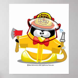 Feuerwehrpinguin Poster