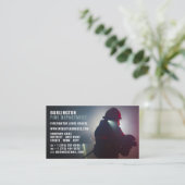 Feuerwehrportrait, Feuerwehrmann Visitenkarte (Stehend Vorderseite)