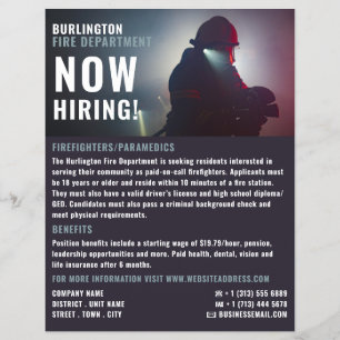 Feuerwehrportrait, Feuerwehrrekrutierung Flyer