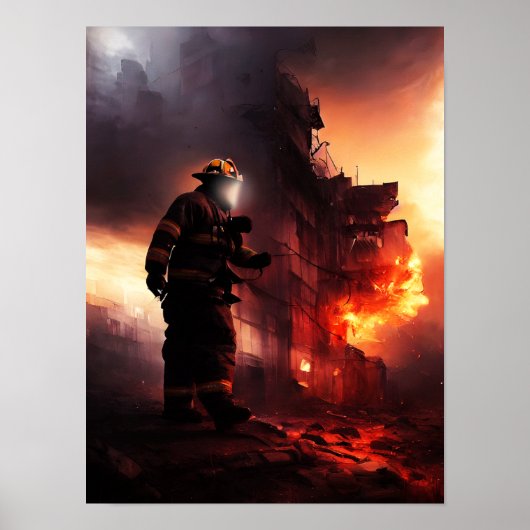 Feuerwehrposter 3 12x16 (Matte) Poster (Vorne)