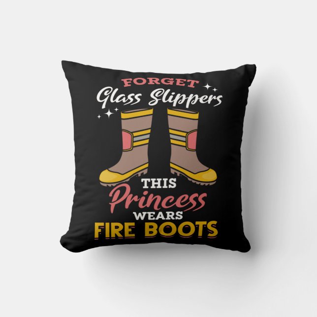 Feuerwehrprinzessin Proud Fire Fighter Girl Kissen (Vorderseite)