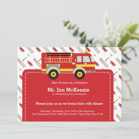 Feuerwehrrente Einladung (Stehend Vorderseite)