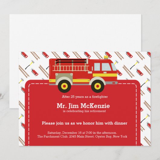 Feuerwehrrente Einladung (Vorne/Hinten)