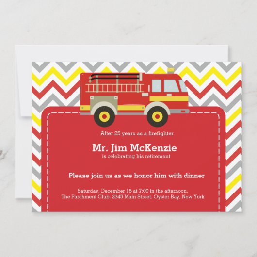 Feuerwehrrente Einladung (Vorderseite)