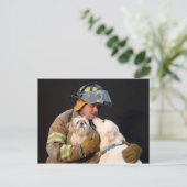 Feuerwehrrettung Postkarte (Stehend Vorderseite)