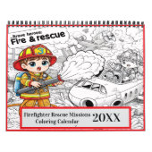 Feuerwehrrettungsmissionen - Färben 2025/2026 Kalender (Titelbild)