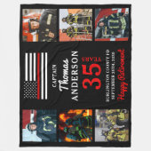 Feuerwehrruhestand Custom 6 Foto Fire Service Fleecedecke (Vorderseite)