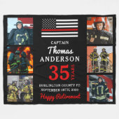 Feuerwehrruhestand Custom 6 Foto Fire Service Fleecedecke (Vorderseite (Horizontal))