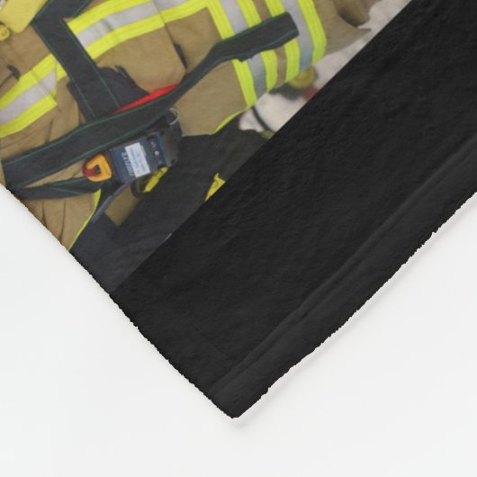 Feuerwehrruhestand Custom 6 Foto Fire Service Fleecedecke (Ecke)
