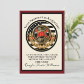 Feuerwehrruhestand / Erkennung Einladung (Stehend Vorderseite)