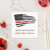 Feuerwehrruhestand Feuerwehrleute Thin Red Line Pa Serviette (Beispiel)