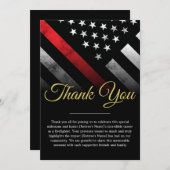 Feuerwehrruhestand Fireman Vielen Dank Karte (Vorne/Hinten)