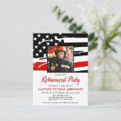 Feuerwehrruhestand Foto Feuerwehrmann ermüdend Postkarte (Stehend Vorderseite)